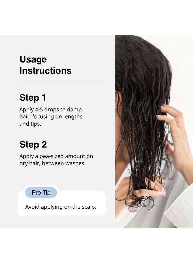 Cureskin Smooth and Shine Hair Serum for Dry Frizzy Hair Women and Men | Helps Reducing Hair Breakage, Frizz and Detangels for Strong, Protected and Shiny Hair - Image 5